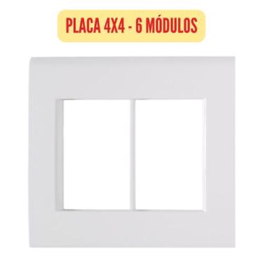 Imagem de Monte seu Kit - Módulos e Placas/Espelhos Tramontina Liz, Placa 4x4 6 