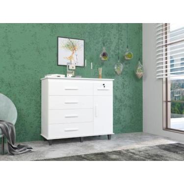 Imagem de Cômoda Organizadora TU Com Chave Cor Branco - SM