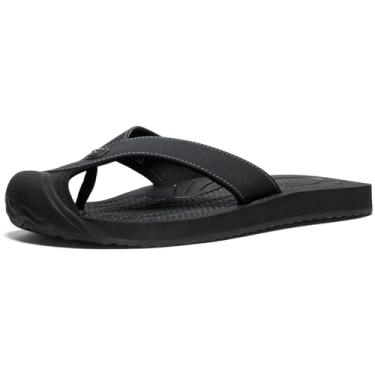 Imagem de KEEN Chinelo masculino híbrido Barbados com proteção para os dedos, Preto/aço cinza, 46