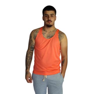 Imagem de Regata Nadador Masculino Academia Fitness - JinkingStore, Salmão, G
