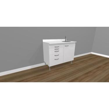 Imagem de Móvel Para Clínicas e Consultórios Com Pia - Deki Light - Deki Móveis 