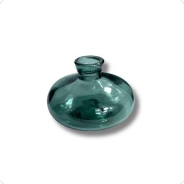 Imagem de 1 Vasinho de Vidro Pequeno Achatado 6 cm Decoração Lembrancinha - FLOR