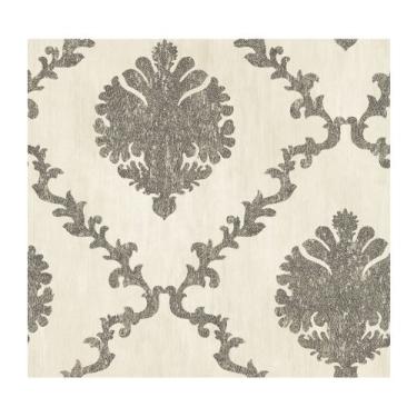 Imagem de York Wallcoverings RG4929 Papel de parede com motivo texturizado de fresco, prata bege/cinza carvão/casca de ovo