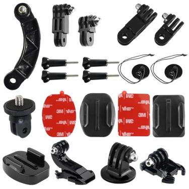 Imagem de Kit de acessórios de montagem de fivela adesiva para capacete para Insta360 ACE Pro X3 X2 X RS R GO 3 2, acessórios básicos para bolsa adaptadora compatível com GoPro Hero Blcak Max e DJI OSMO Action