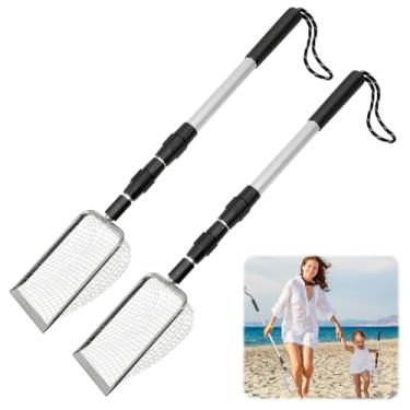 Imagem de Yuuchoringee 2 Pack Sand Sifter, Beach Shark Tooth Sifter, Shell Scooper com Alça Ajustável Longa