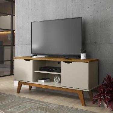 Imagem de Rack para Sala Off White/Cumaru Prism 1.4 Patrimar Moveis - Patrimar M