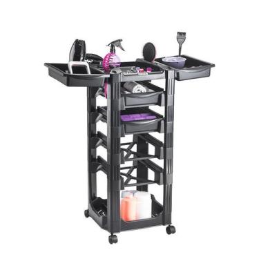 Imagem de Carrinho Auxiliar Cabeleireiro Estética Salão Com Gavetas e Porta Seca