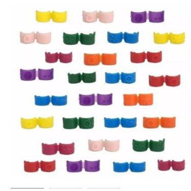 Imagem de Tererês Coloridos Sortidos Para Cabelo Tranças-550un - Lynx