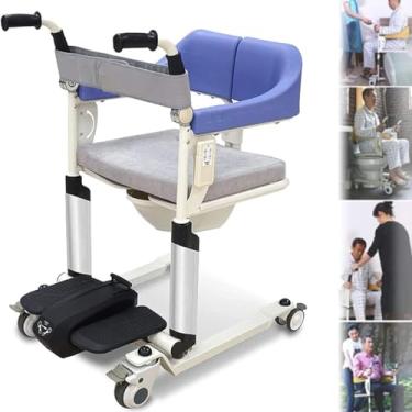 Imagem de Roda de transferência de paciente, elevador elétrico de transferência de paciente, roda multifuncional de enfermagem para idosos, banheiro de cabeceira com comadre, dispositivo de enfermagem