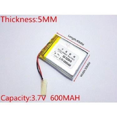 Imagem de 503040 600mah 2 Fios 3,7v 5mm X30mm X 40mm Recarregavel - - KMIG