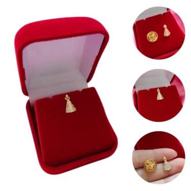 Imagem de Broche Pin Santa Nossa Senhora Aparecida Pedras Em Banho - Gabby Luxo 