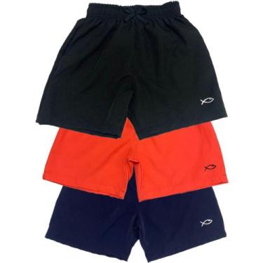 Imagem de 3 Short/Bermuda Infantil Masculino Leve Confortável Esporte Tamanhos 4