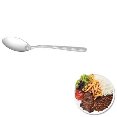 Imagem de Colher Arroz Servir Alimentos Cozinhar 23cm Metal Inox - Malta