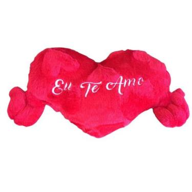 Imagem de Almofada Coração Pelúcia Eu Te Amo Namorados Presente - Claire Pelucia