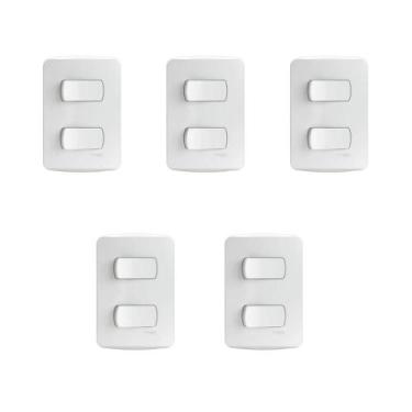 Imagem de Kit 5 Conjuntos Montados 1 Interruptor Simples E 1 Paralelo S3B62090 B