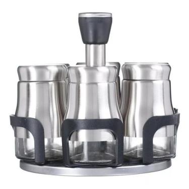 Imagem de Porta Temperos Condimentos Giratório 6 Potes Cozinha Tpg-02 - PGB