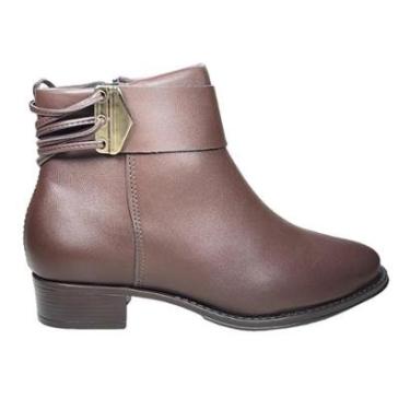 Imagem de Bota Beira Rio Salto Baixo Enfeite Cordão Feminina-Feminino