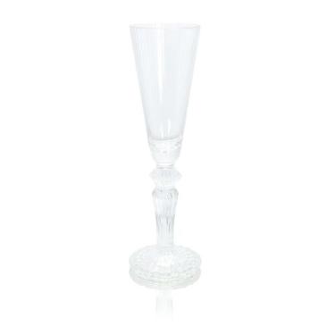 Imagem de Taça Cristal Champagne Transparente Base Lapidado Fino Luxo - luxdecor