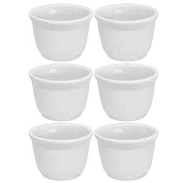 Imagem de Kit 6 Cumbuca Feijoada Caldo Vinagrete 140 Ml Branca - RR Porcelana, 6