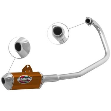 Imagem de Escapamento Escape Gemoto Racing 3 Trioval Twister 2003 / 2008 Cromado