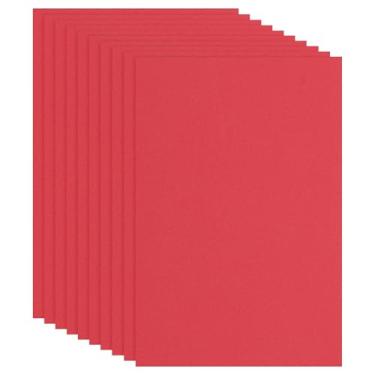 Imagem de PATIKIL Folha de espuma vinílica acetinada vermelha não adesiva, feltro de EVA de 2 mm de espessura de 30 x 20 cm para projetos de artesanato DIY, 10 peças