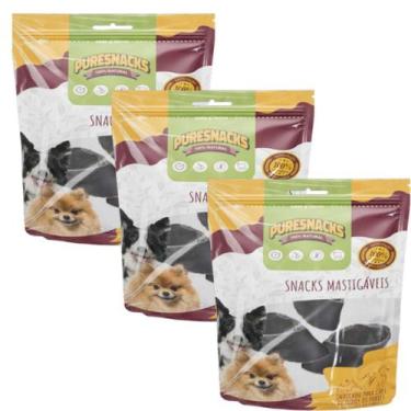 Imagem de Petisco Snack Natural Casco Bovino Puresnacks Alimento 9un
