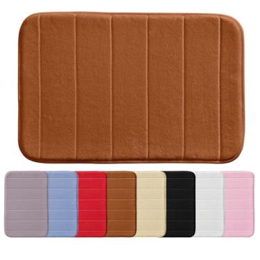 Imagem de HOLTTER, Tapete banheiro antiderrapante ultra macio soft conforto luxo super absorvente premium impermeável 60x40cm emborrachado aderente poliéster multiuso decoração (Marrom)