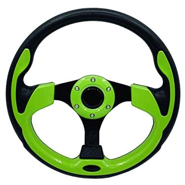 Imagem de YEHICY Volante de Carrinho de Golfe Verde com Design Ergonômico, Ajuste Universal, Carrinho de Golfe, Clube, Carro, Ds E Precedente, Volante Yamaha Ezgo (Verde)