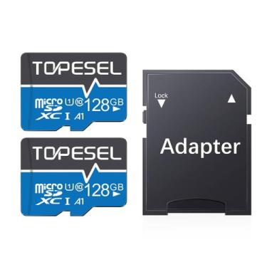 Imagem de Cartão Micro SD TOPESEL 128GB UHS-I Classe 10 - Pacote com 2