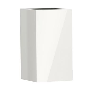 Imagem de Vaso Fibra De Vidro Quadrado Texas M 65cm Vietnamita Grande Decorativo (Branco)