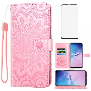 Imagem de Capa de telefone para Samsung Galaxy S10e carteira com protetor de tela de vidro temperado, capa flip magnética de couro, suporte de cartão, acessórios para celular Glaxay S 10e Gaxaly 10se Galaxies