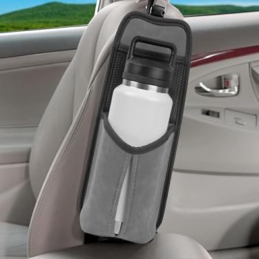 Imagem de Linkidea Suporte para garrafa de água grande para assento de carro compatível com Owala FreeSip 680 g/947 ml, Yeti Rambler 737 g/1,020 g, organizador de armazenamento suspenso de garrafa de carro
