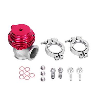 Imagem de HiwowSport Válvula de tubo de descarga Wastegate externo de 38 mm Turbo Exhaust Manifold (vermelha)