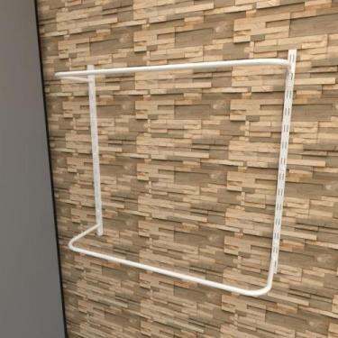 Imagem de Arara de roupas closet quarto com 4 peças regulável 100x100 cm cor bra