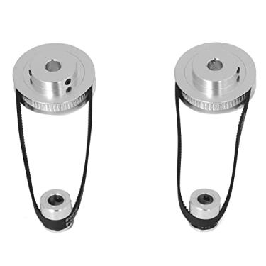Imagem de Polia e Correia Dentadas, Conjunto de Polias Dentadas de Alumínio de Roda Síncrona 20 Dentes 60 Dentes Com 280mm de Comprimento 6mm de Largura Correia Dentada para Ferramentas de