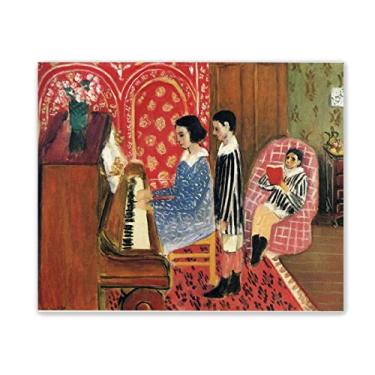 Imagem de JZSDGB Impressão de arte de parede de Henri Matisse - Impressão de pinturas famosas em tela - Pôster impressionista 'The Piano Lesson' - Reproduções em tela imagens de arte de parede para decoração de