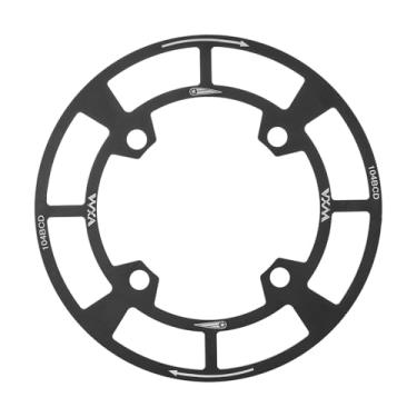Imagem de YBEKI Protetor de anel de corrente de mountain bike 104 BCD 32T 34T 36T/38T 40T 42T capa protetora de pedaleira de alumínio para acessórios de roda de corrente de bicicleta (preto, para 32T 34T 36T)