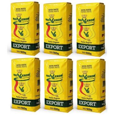 Imagem de 6 Erva Mate Chimarrão REI VERDE EXPORT TRADICIONAL 500g