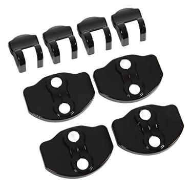 Imagem de A Fechadura Porta Com Revestimento Preto Cobre o Protetor Tampa das Travas Porta, Guarnição de Substituição para Model Y, Proteção e Estilo