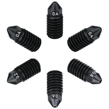Imagem de Xirbbo 6 Peças 0,2+0,4+0,6+0,8 Mm Para Bicos Bambu, Atualização 500℃ Bico De Aço Endurecido Removível Resistente Ao Desgaste De Alta Temperatura Para Impressora 3D Bambu Lab A1Mini Hotend