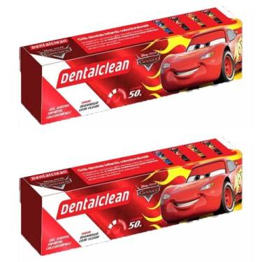 Imagem de 2x GEL DENTAL INFANTIL CARROS - MORANGO - 50G - DENTALCLEAN