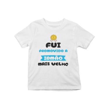 Imagem de Camiseta Infantil Promovido a Irmão Mais Velho Branca - Del France, 02