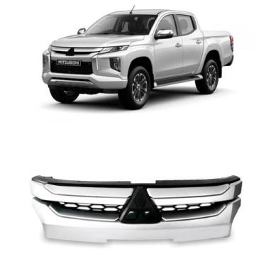 Imagem de Grade Radiador Cromado e Preto L200 Triton 2021 2022 - SP ACESSÓRIOS