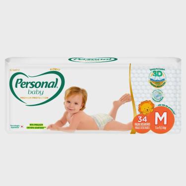 Imagem de Fralda Personal Baby Premium Protection Tamanho M com 34 Unidades
