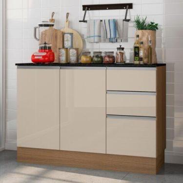 Imagem de Balcao c/ tampo poliman paris  carvalho/off white