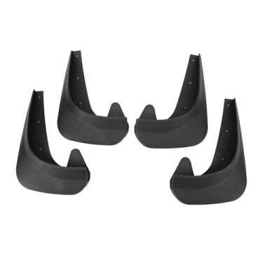 Imagem de Guarda -lamas Pretas à Prova de Desgaste, Projetadas para Bloquear Lama e Detritos, Guardas de Respingo Dianteiro e Traseiro Universais para Picape de Carro Com Parafusos de