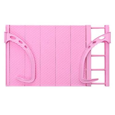 Imagem de 3FLQOOPP Varal de roupas sapatos adjuestable lavanderia varal lavagem airer toalha suporte economia de espaço montado na parede secador de roupas retrátil economia de espaço (cor: rosa, tamanho: 38-55