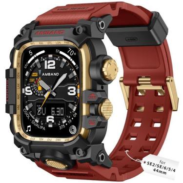 Imagem de Estojo AMBand M3 Rugged com Pulseira para Apple Watch 44mm - Vermelho