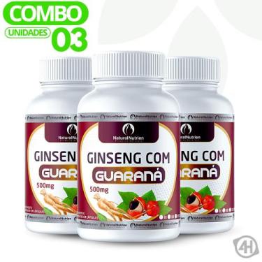 Imagem de Suplemento Vegano Ginseng com Guaraná 300cps de 500mg Cada - Natural N