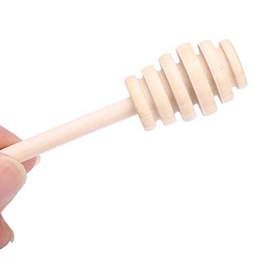 Imagem de 24pcs de Madeira Gotejador de Mel, Ranhuras para Facilitar a Coleta de Mel, Mini Agitador de Favo de Mel para Mel de Mel, Xarope de Bordo, ótimo para Festa de Casamento, Pão